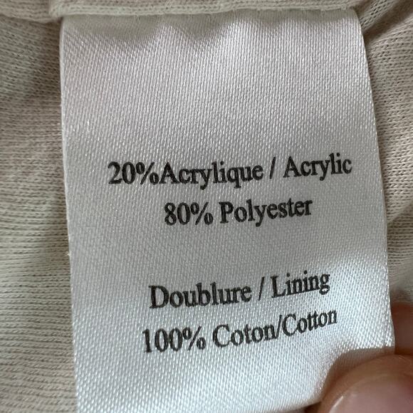 Mes Demoiselles Paris Beige Sherpa Fleece Turtle Neck Raglan Sleeve Pullover 2 - Picture 10 of 12